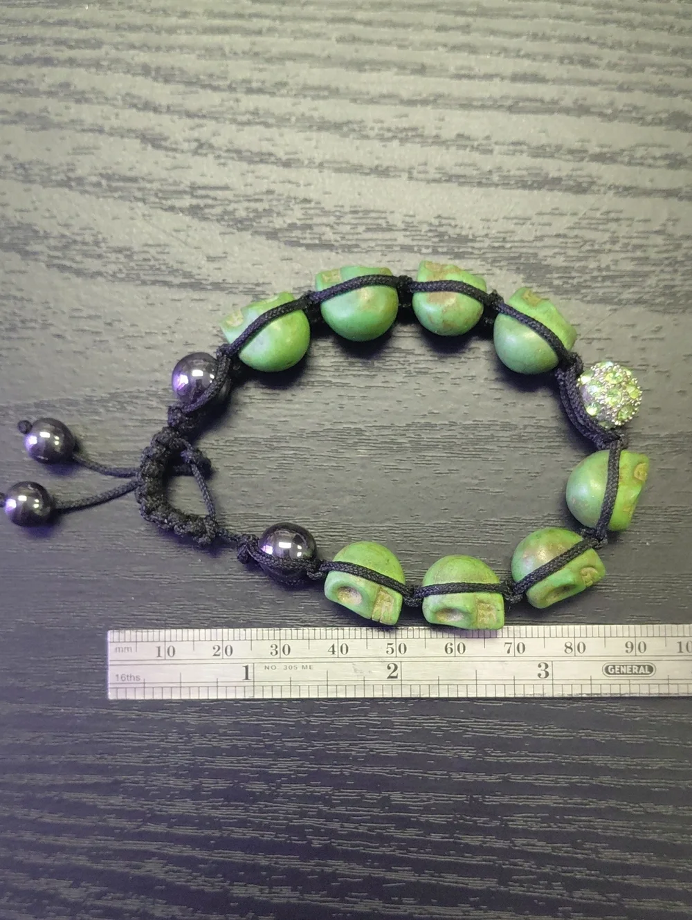 Stone Smile Skull Beaded Bracelet